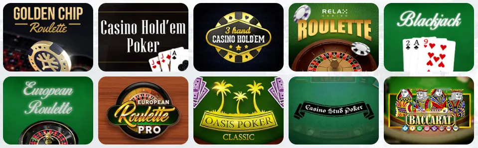 Bordspill på Goatz Casino
