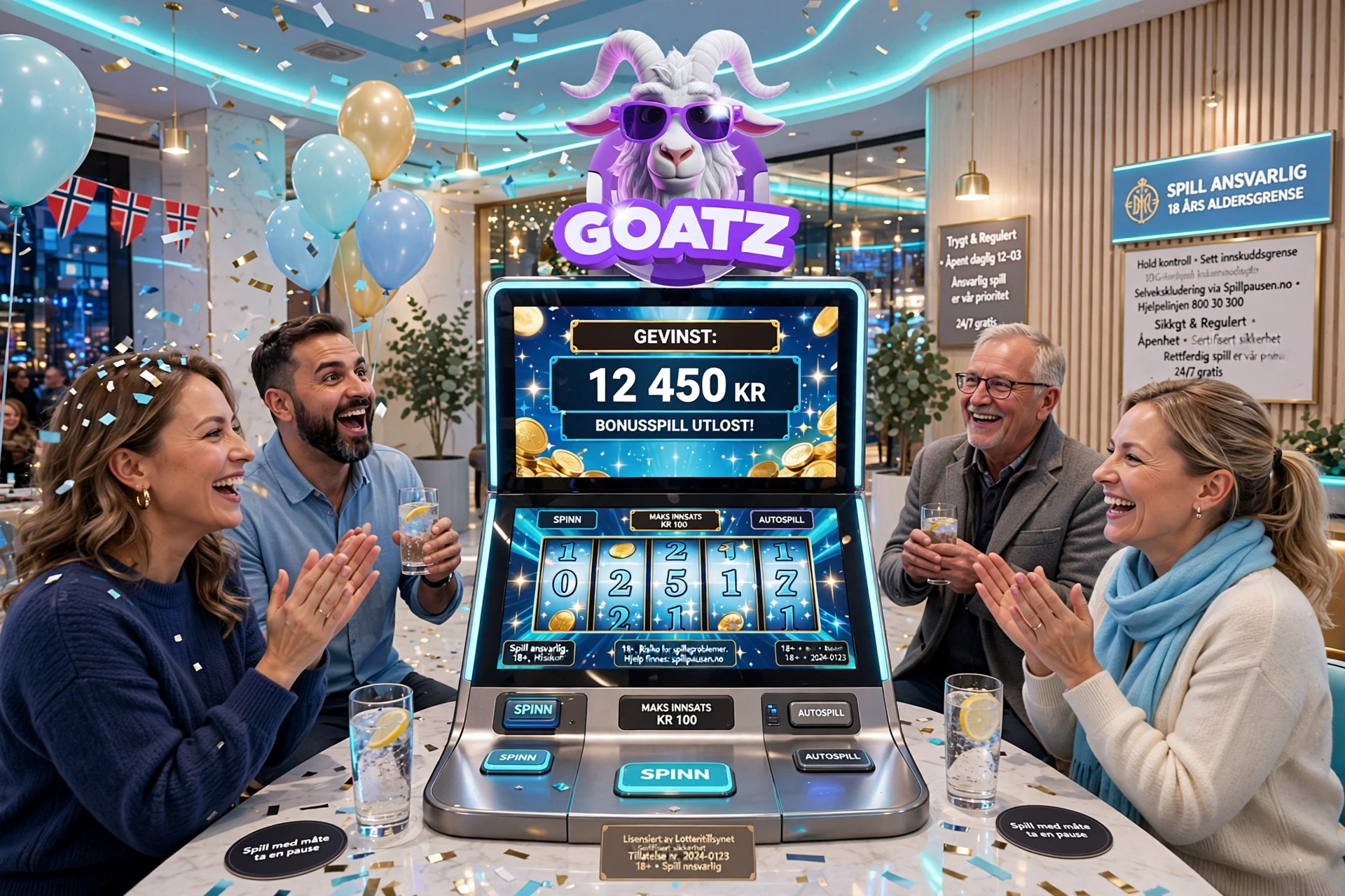 Faste jackpotter hos GOATZ CASINO i NORGE