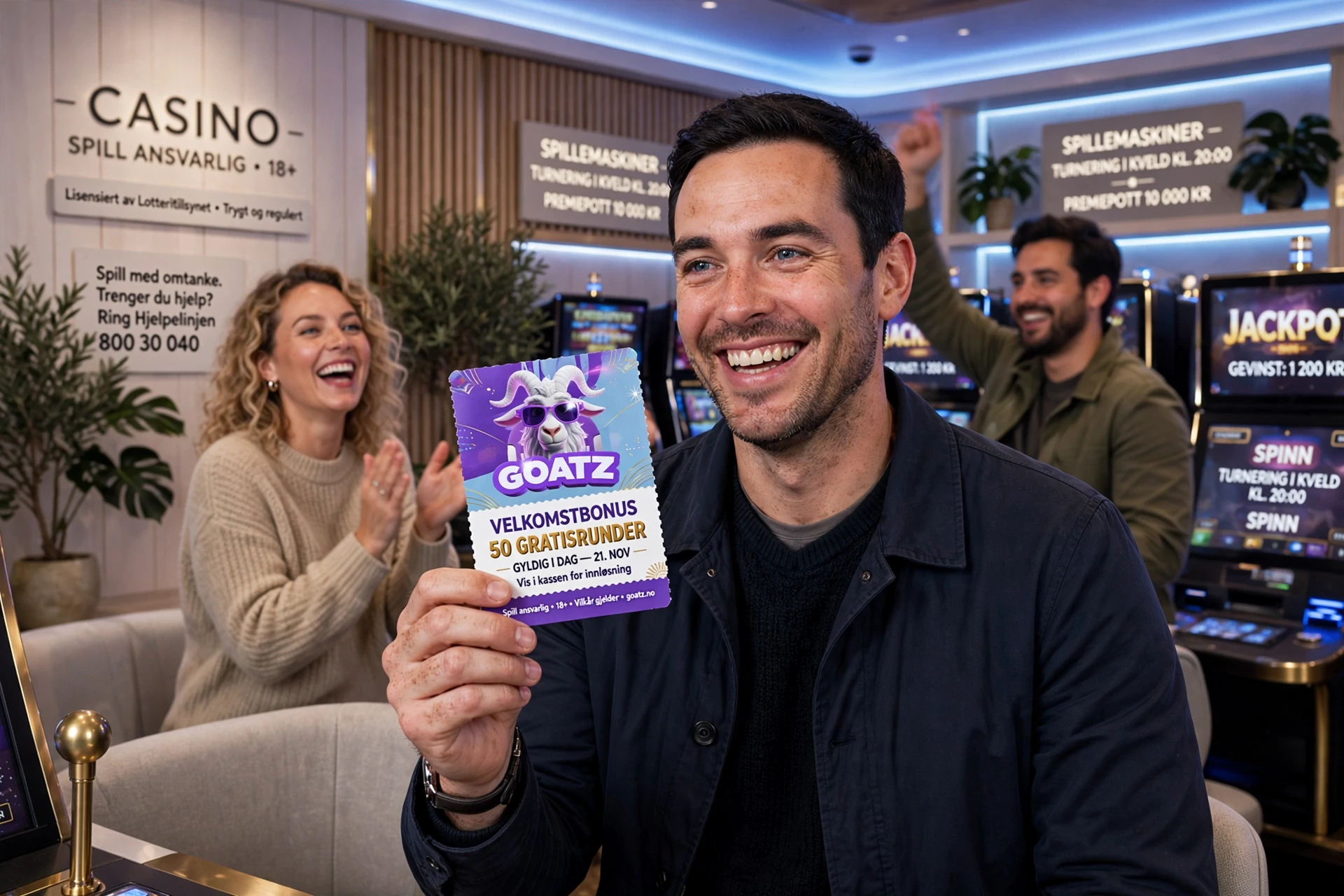 en person med casino-bonus GOATZ CASINO