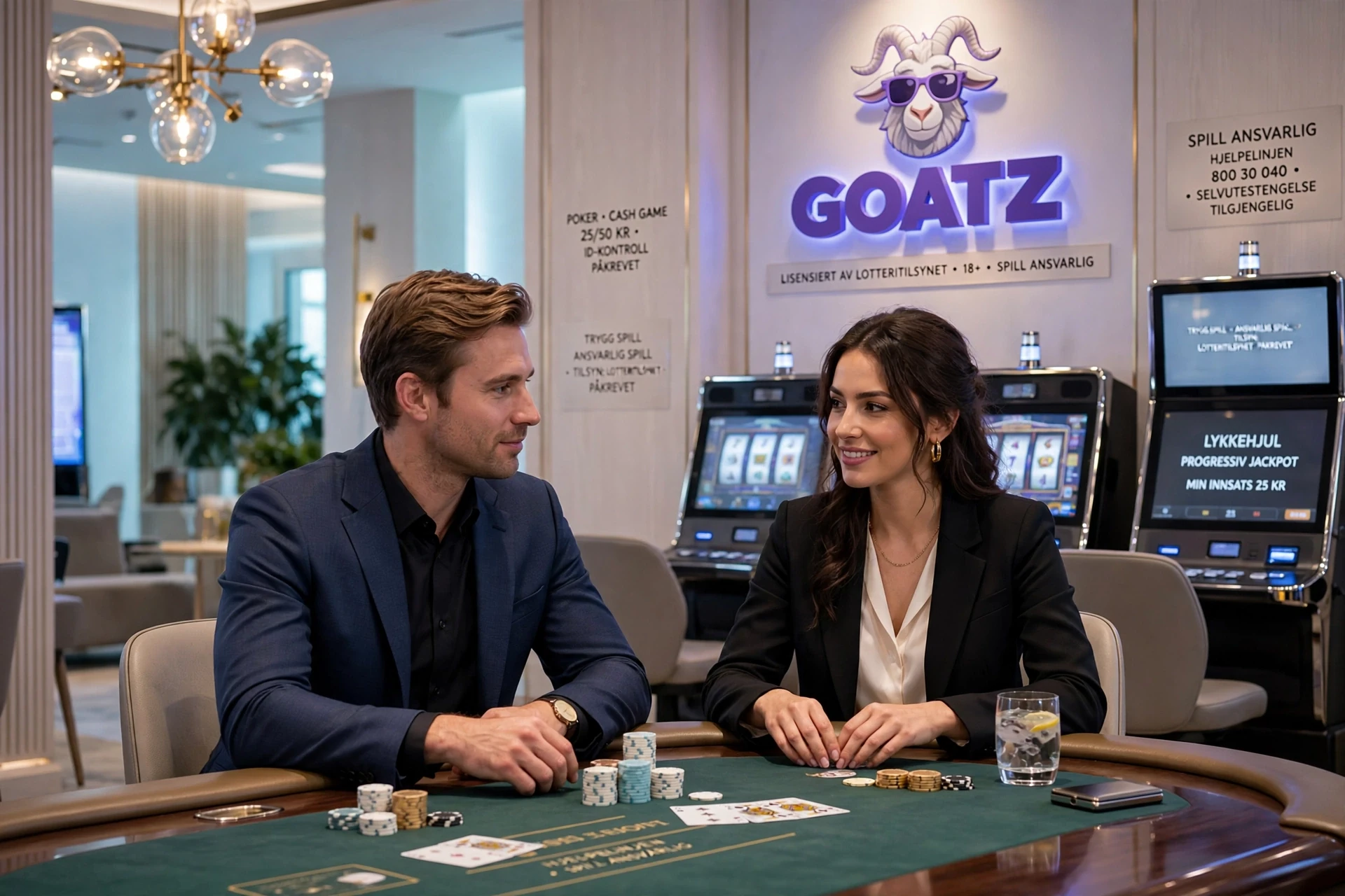 To pokerspillere på GOATZ CASINO i Norge